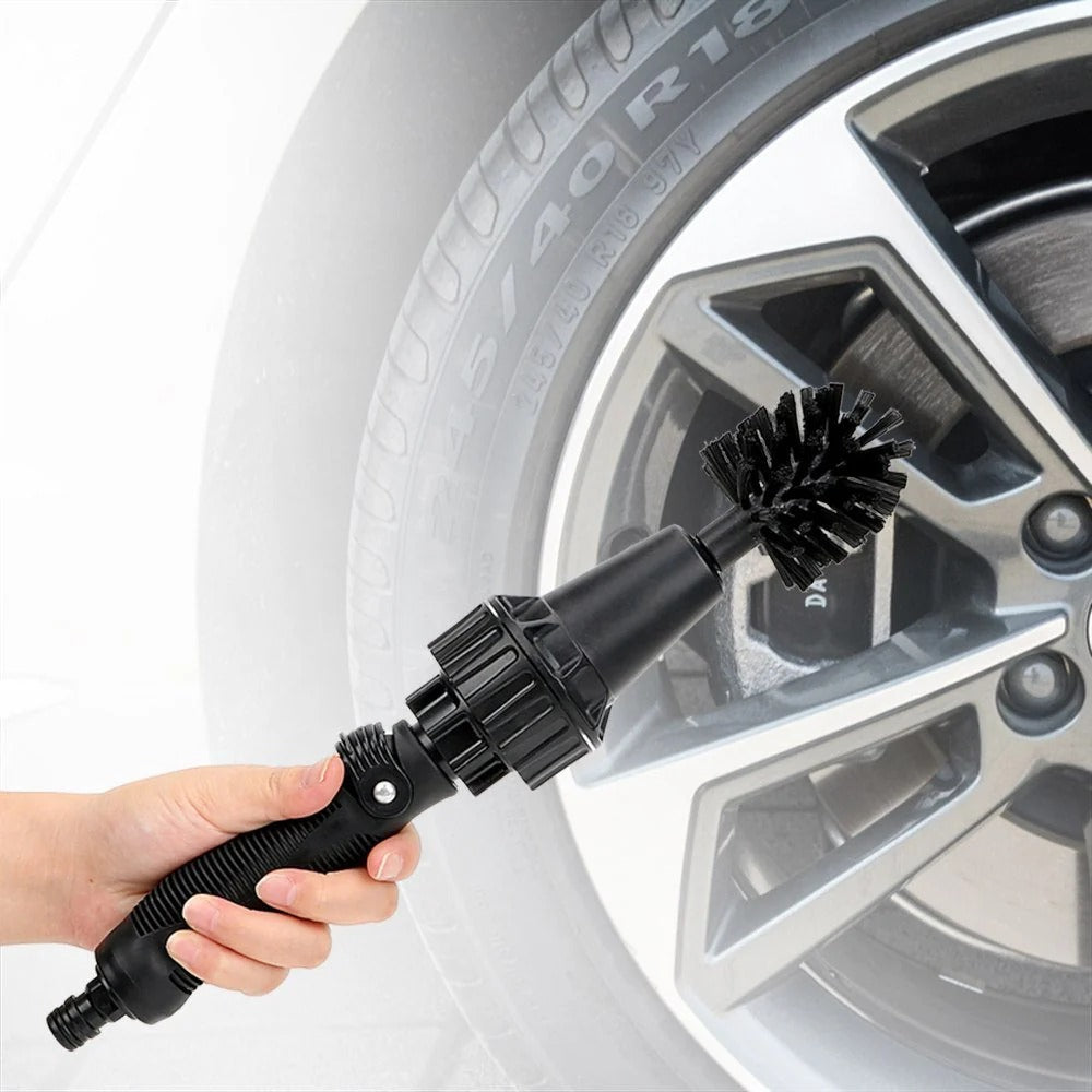 Car Tire Waxing Long Handle Sponge Brush